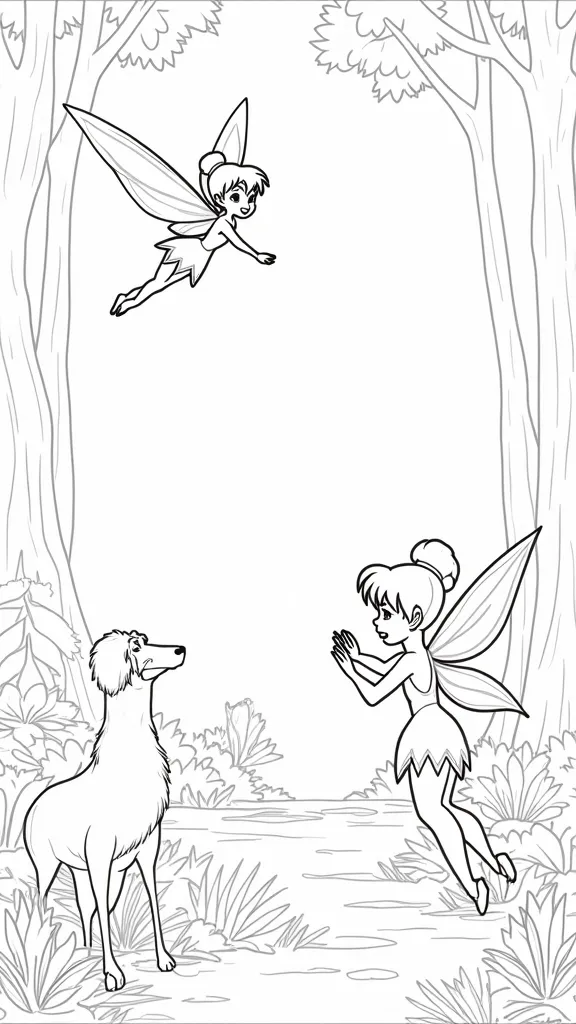 tinkerbell and fairies coloring pages